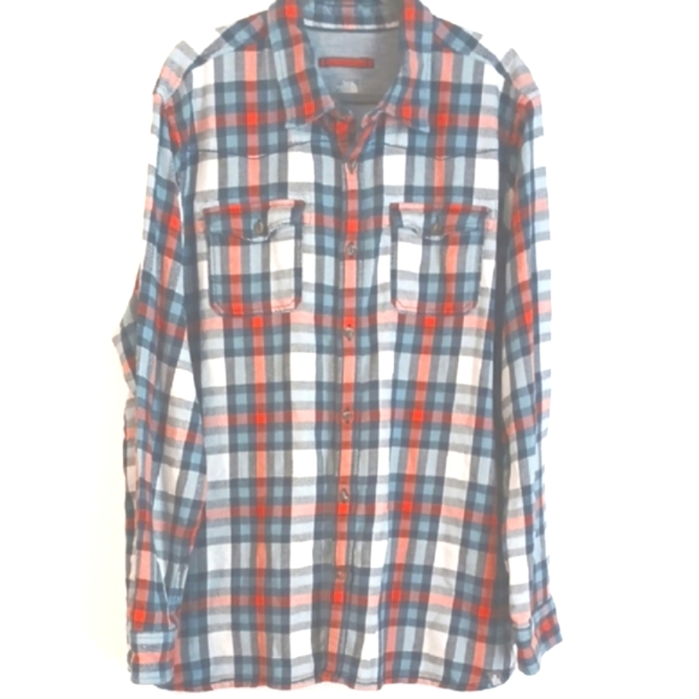 The North Face Heavy Flannel Plaid Shirt in Size XXL (100% Cotton)